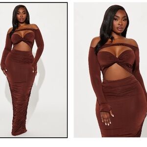 Fashion Nova Chocolate Maxi Skirt